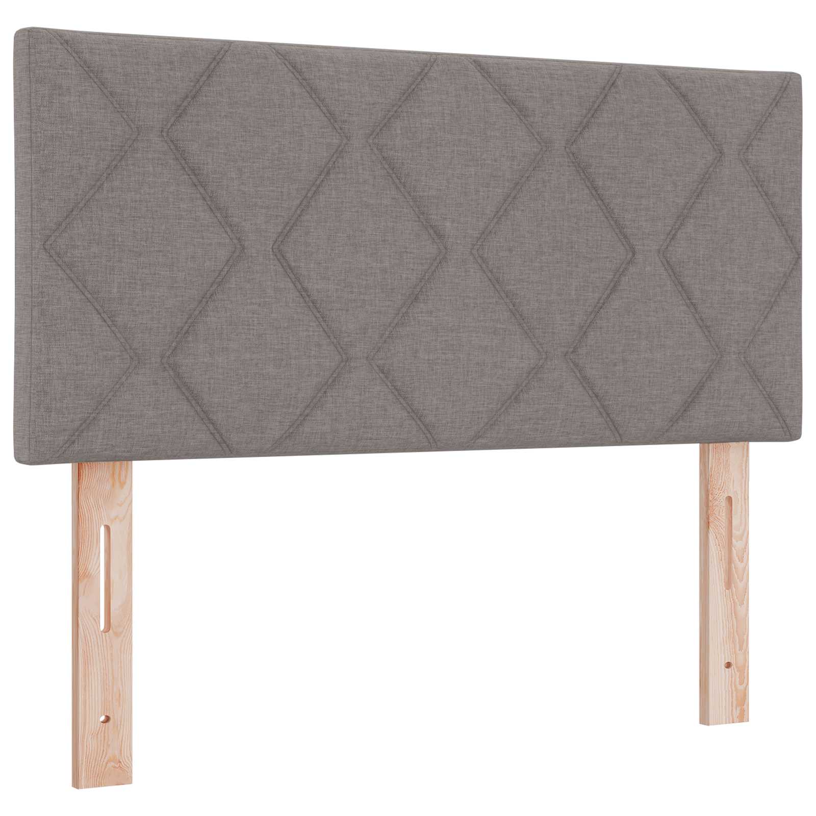 Ottoman Bett mit Matratze mit Kopfteil Taupe 90 x 190 cm Stoff