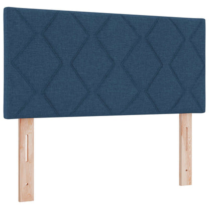Ottoman Bett mit Matratze mit Kopfteil Blau 90 x 200 cm Stoff