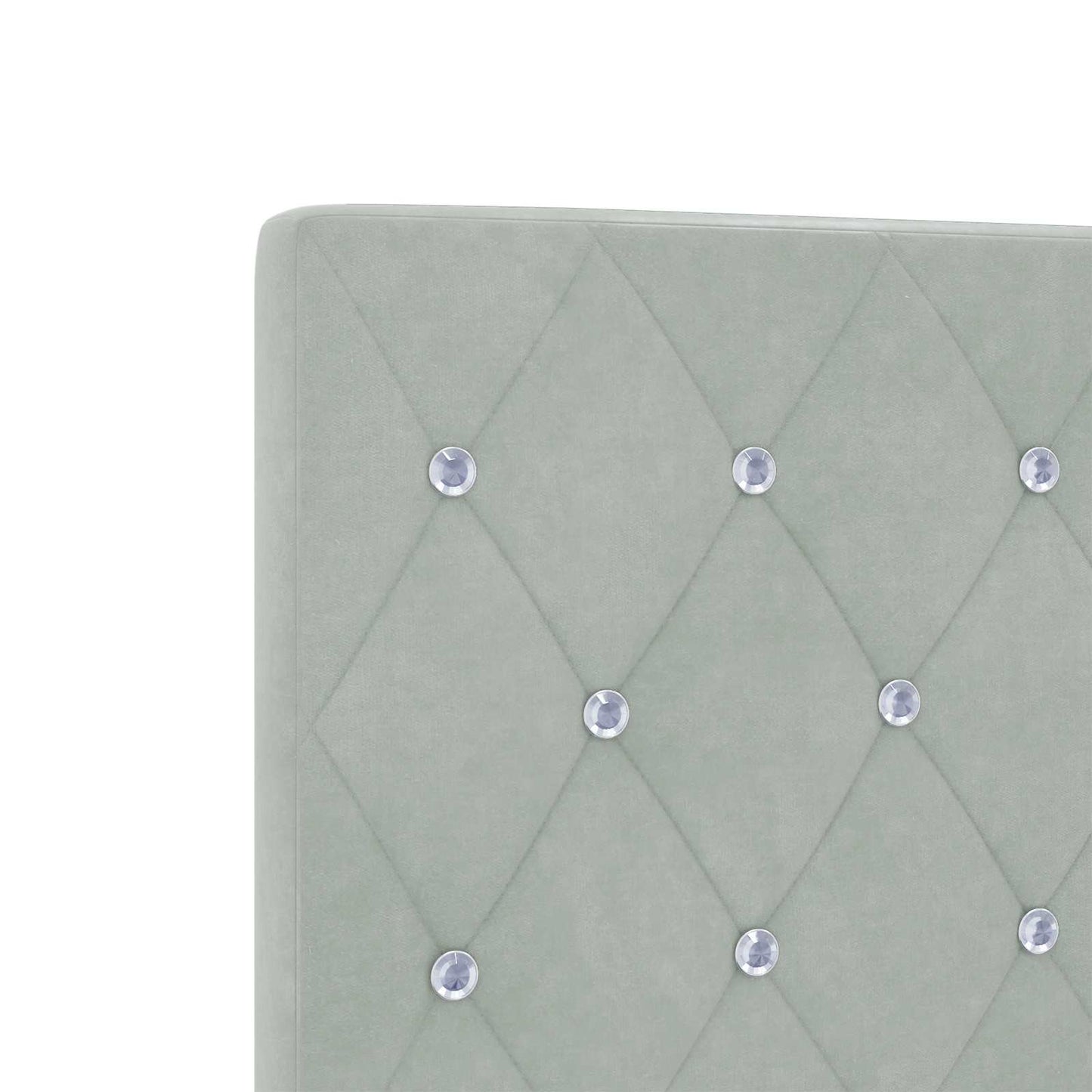 Ottoman Bett mit Matratze Hellgrau 90 x 190 cm Samt