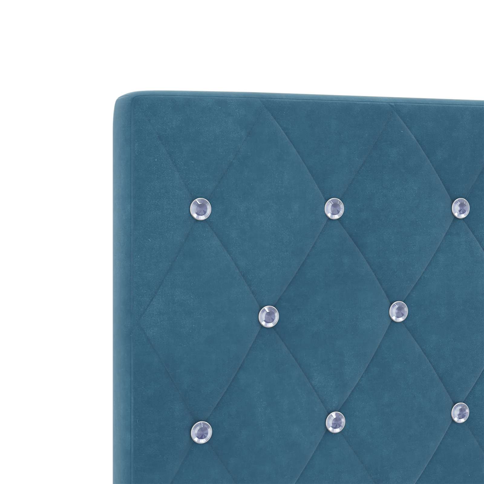 Ottoman Bett mit Matratze Dunkelblau 90 x 200 cm Samt