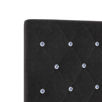 Ottoman Bett mit Matratze Schwarz 140 x 200 cm Samt
