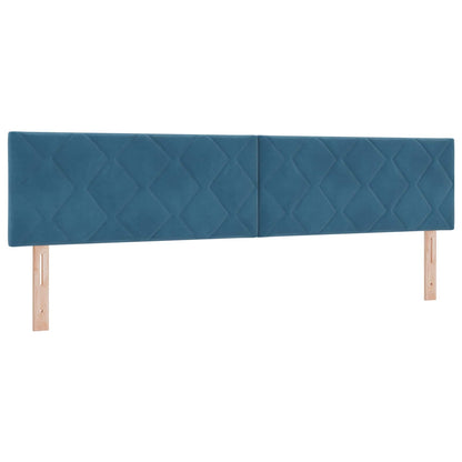 Ottoman Bett mit Matratze Dunkelblau 200 x 200 cm Samt