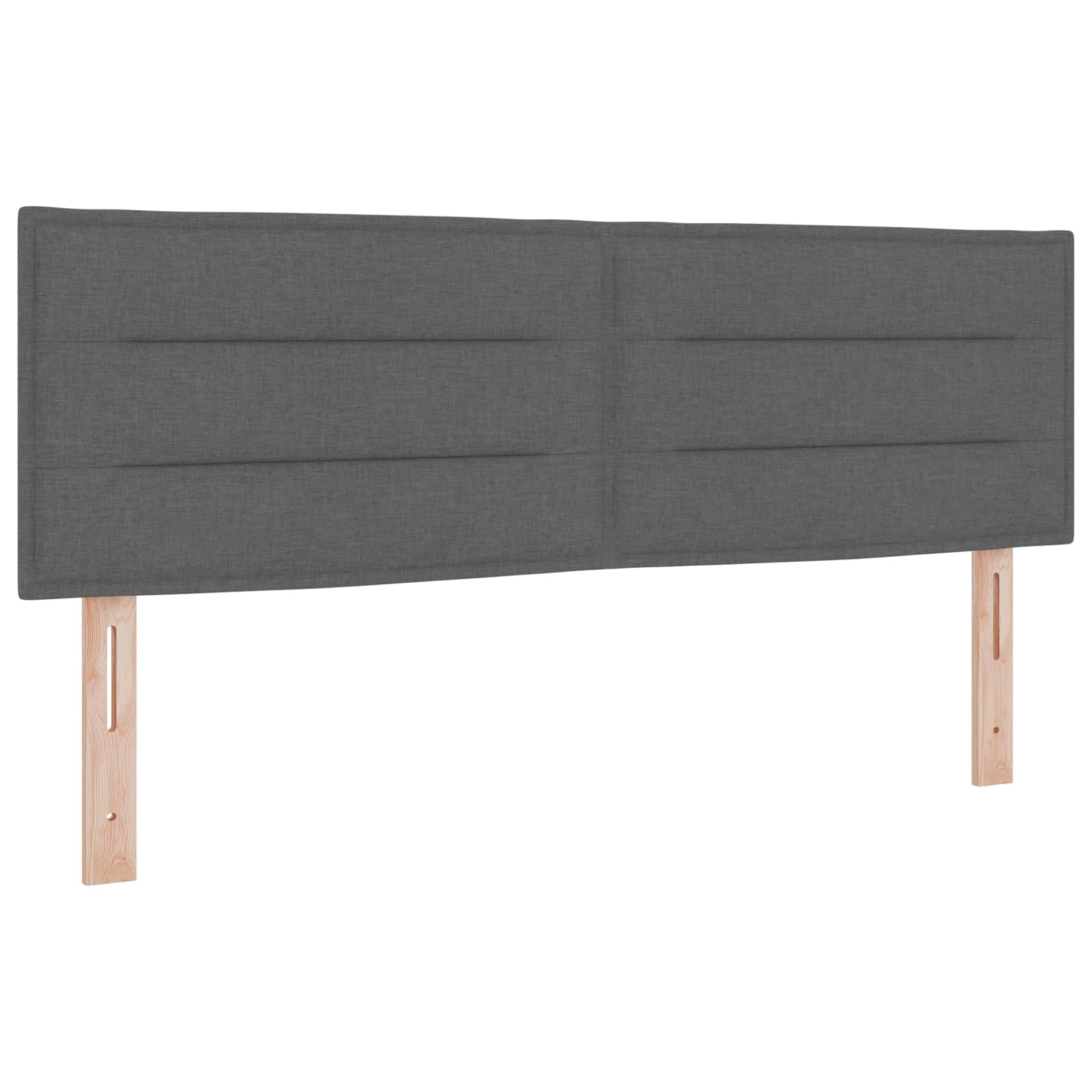 Ottoman-Bett mit Matratze und LED Dunkelgrau 140 x 190 cm Stoff