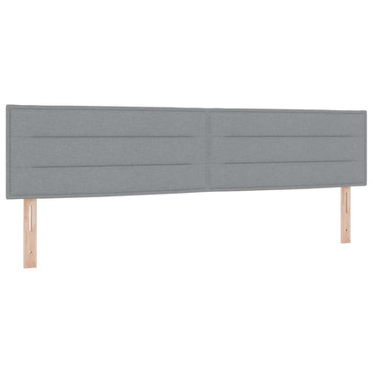 Ottoman-Bett mit Matratze und LED Hellgrau 200 x 200 cm Stoff