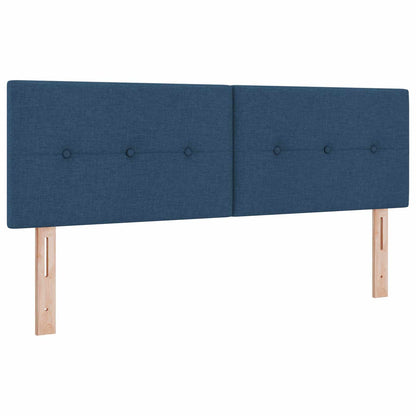 Ottoman-Bett mit Matratze und LED Blau 160 x 200 cm Stoff