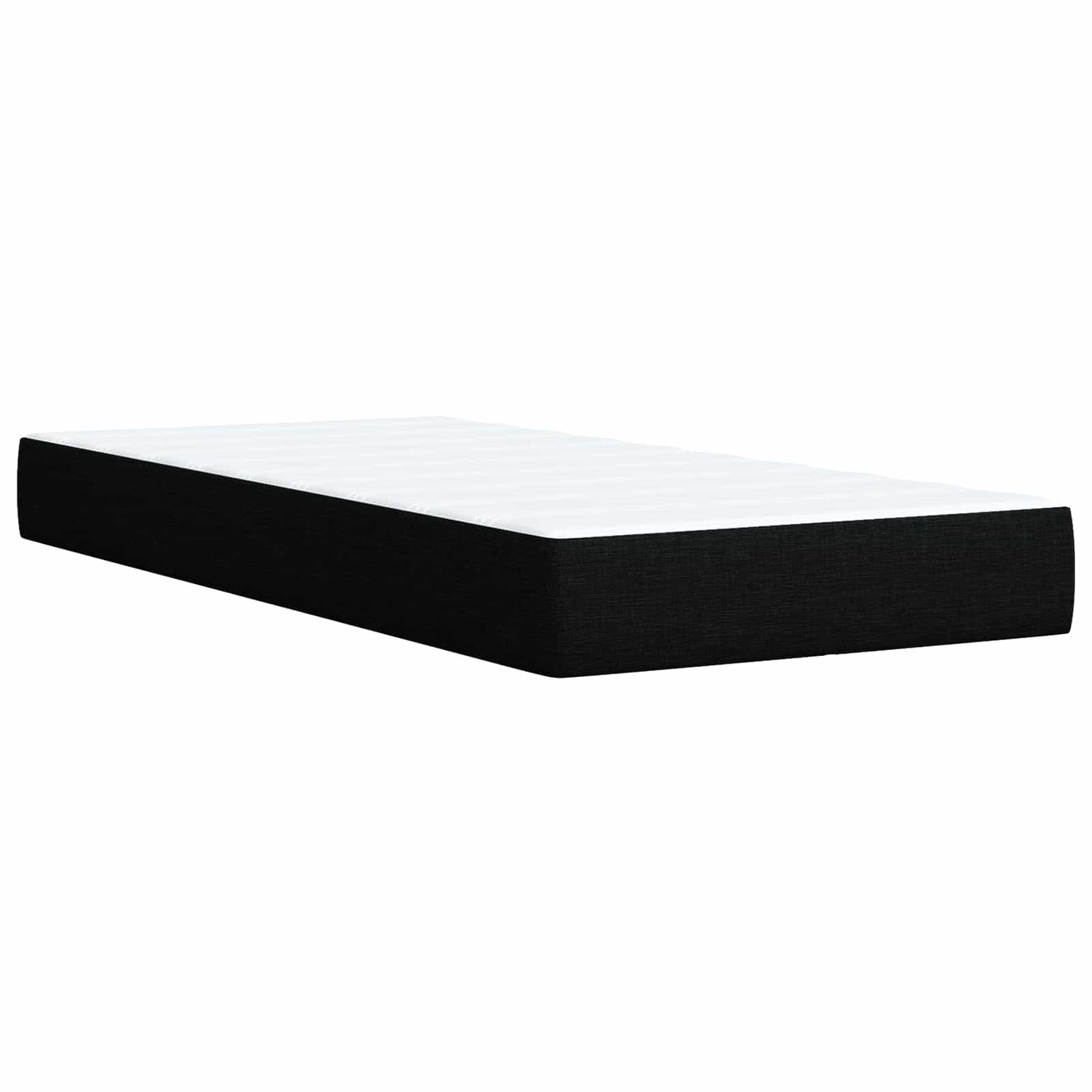 Ottoman-Bett mit Matratze und LED Schwarz 90 x 200 cm Stoff