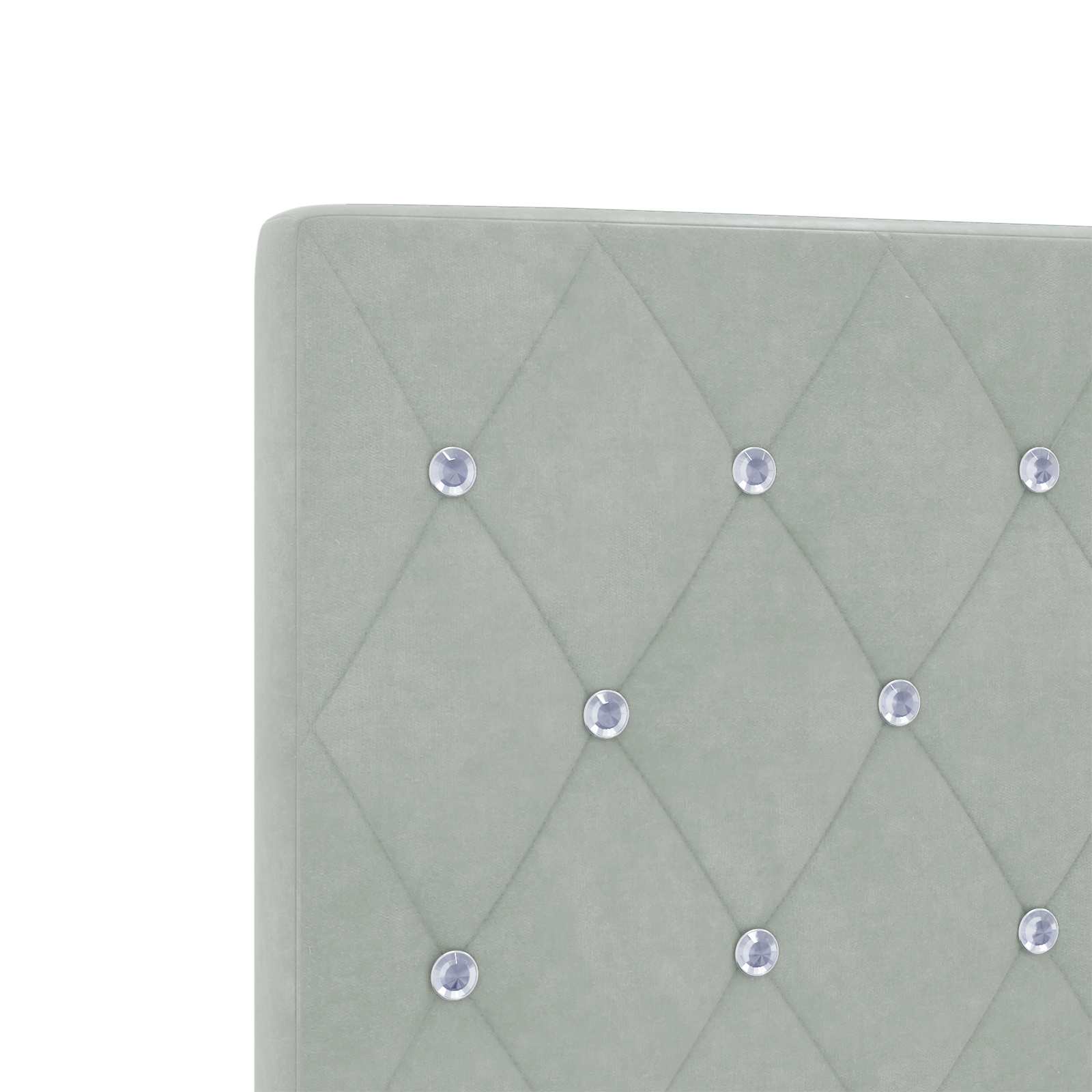 Ottoman-Bett mit Matratze und LED Hellgrau 90 x 190 cm Samt