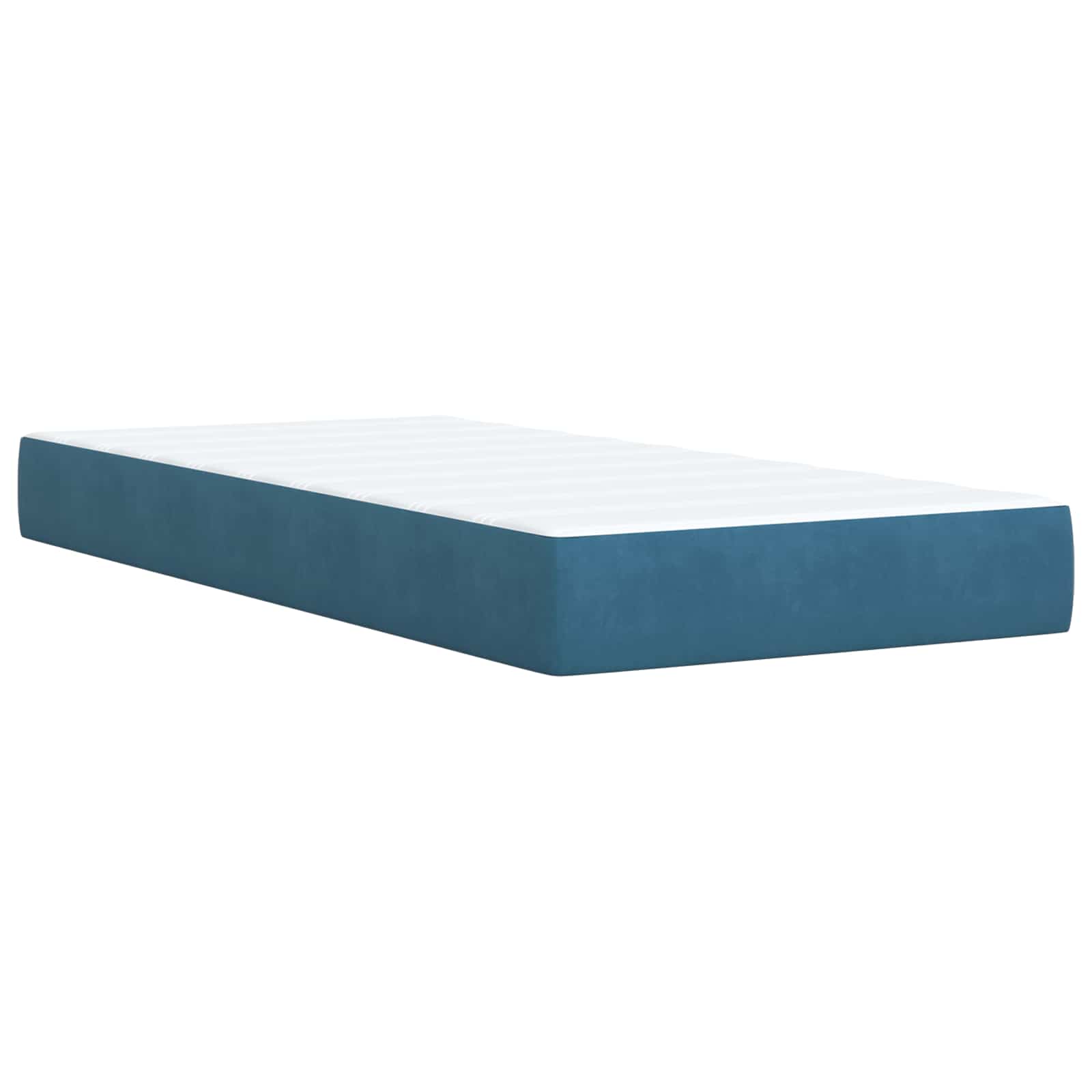 Ottoman-Bett mit Matratze und LED Dunkelblau 90 x 200 cm Samt