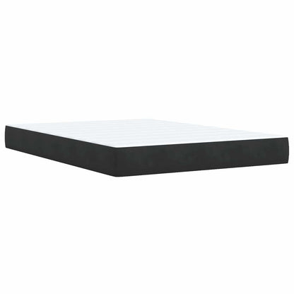 Ottoman-Bett mit Matratze und LED Schwarz 160 x 200 cm Samt