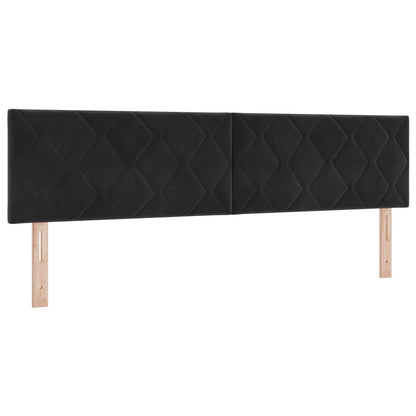 Ottoman-Bett mit Matratze und LED Schwarz 180 x 200 cm Samt