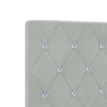 Ottoman-Bett mit Matratze und LED Hellgrau 160 x 200 cm Samt