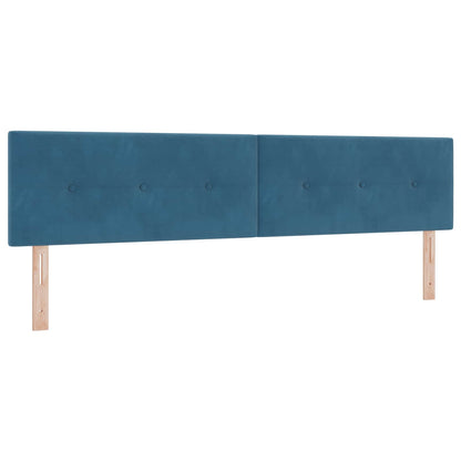 Ottoman-Bett mit Matratze und LED Dunkelblau 200 x 200 cm Samt
