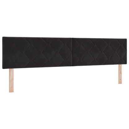 Ottoman-Bett mit Matratze und LED Schwarz 200 x 200 cm Samt