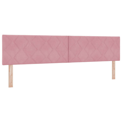 Ottoman-Bett mit Matratze und LED Rosa 200 x 200 cm Samt