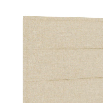 Ottoman Bett mit Matratze mit Kopfteil Creme 100 x 200 cm Stoff