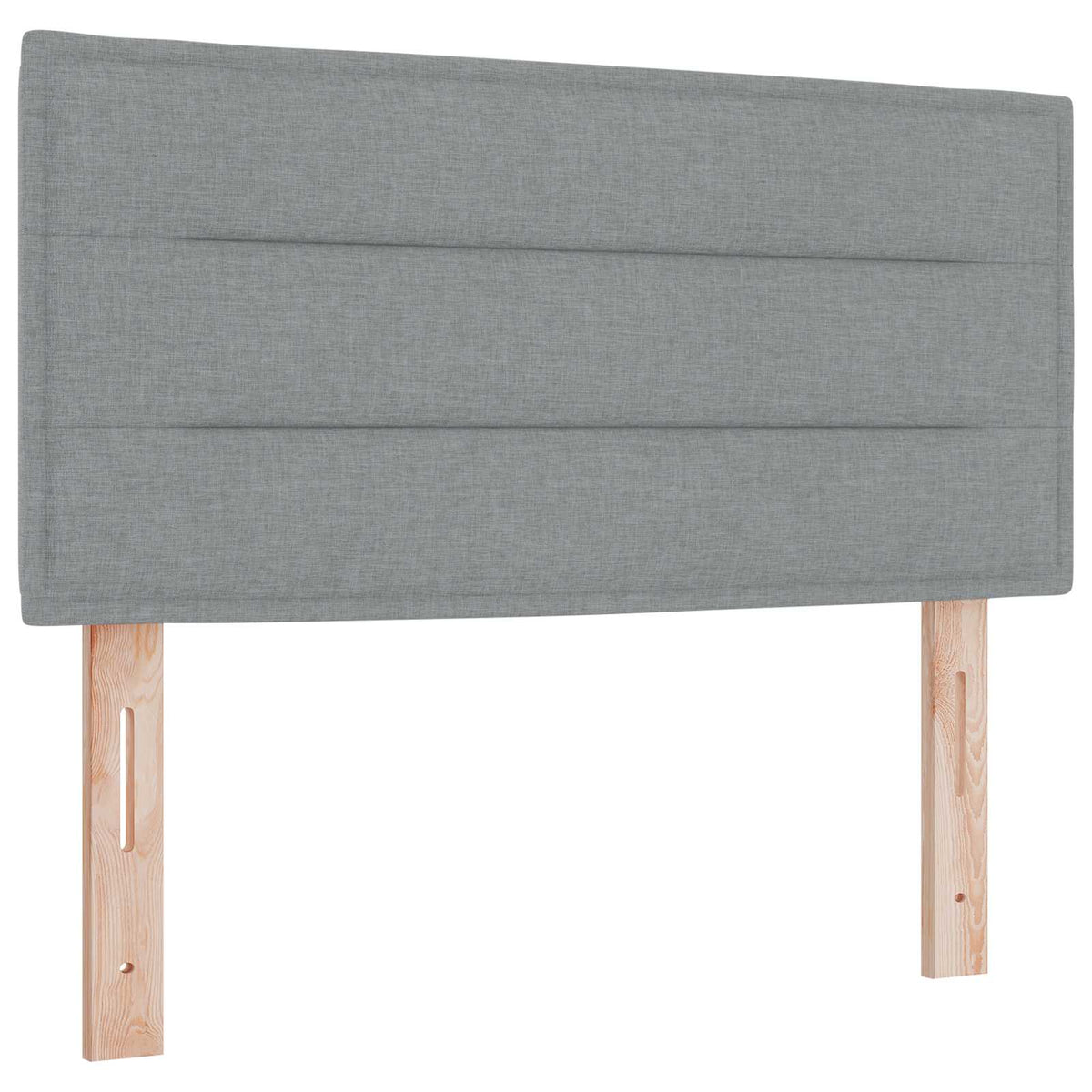 Ottoman Bett mit Matratze Hellgrau 120 x 200 cm Stoff