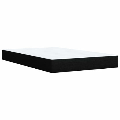 Ottoman Bett mit Matratze Schwarz 120 x 200 cm Stoff