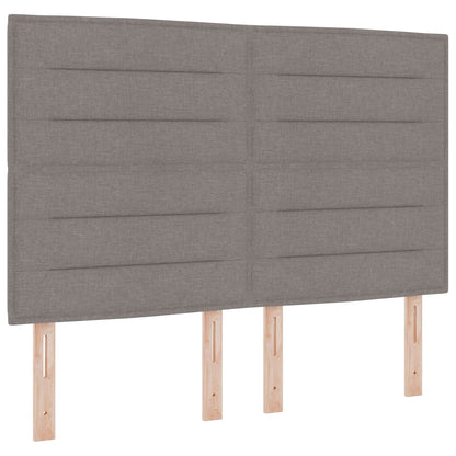 Ottoman Bett mit Matratze mit Kopfteil Taupe 160 x 200 cm Stoff