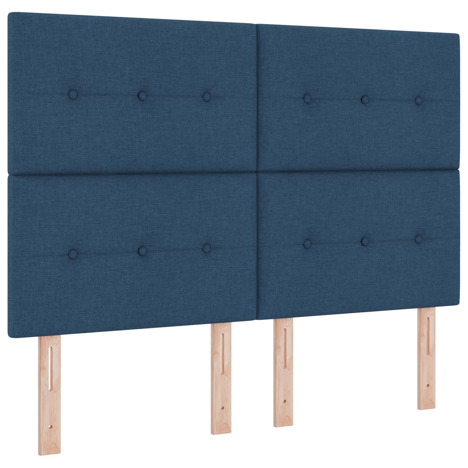 Ottoman Bett mit Matratze mit Kopfteil Blau 140 x 200 cm Stoff