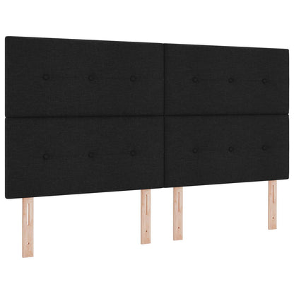 Ottoman Bett mit Matratze Schwarz 180 x 200 cm Stoff