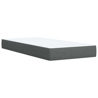 Ottoman Bett mit Matratze Dunkelgrau 100 x 200 cm Stoff