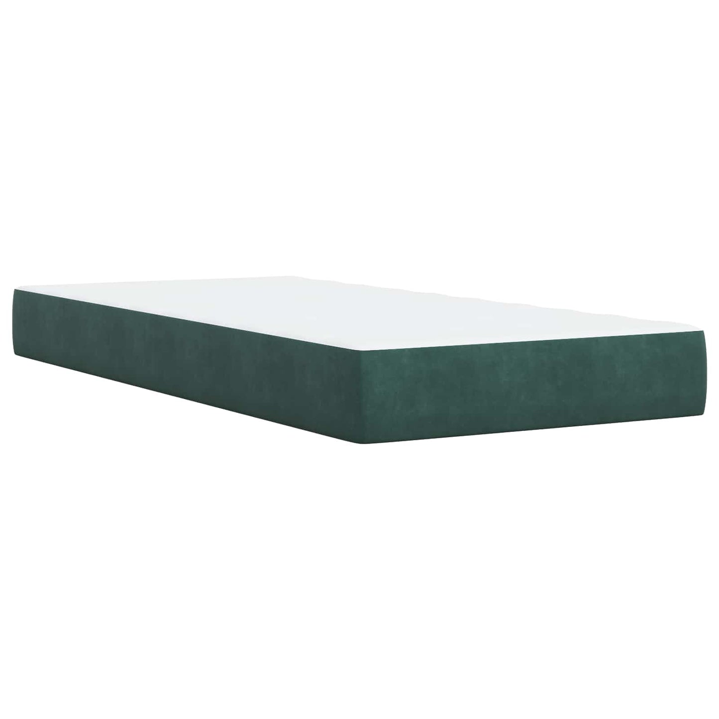Ottoman Bett mit Matratze Dunkelgrün 90 x 190 cm Samt