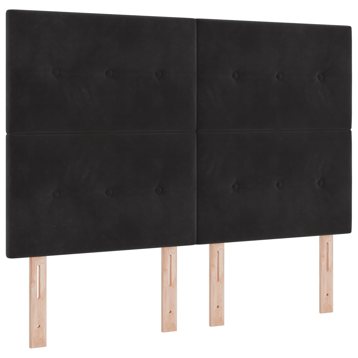 Ottoman Bett mit Matratze Schwarz 140 x 190 cm Samt