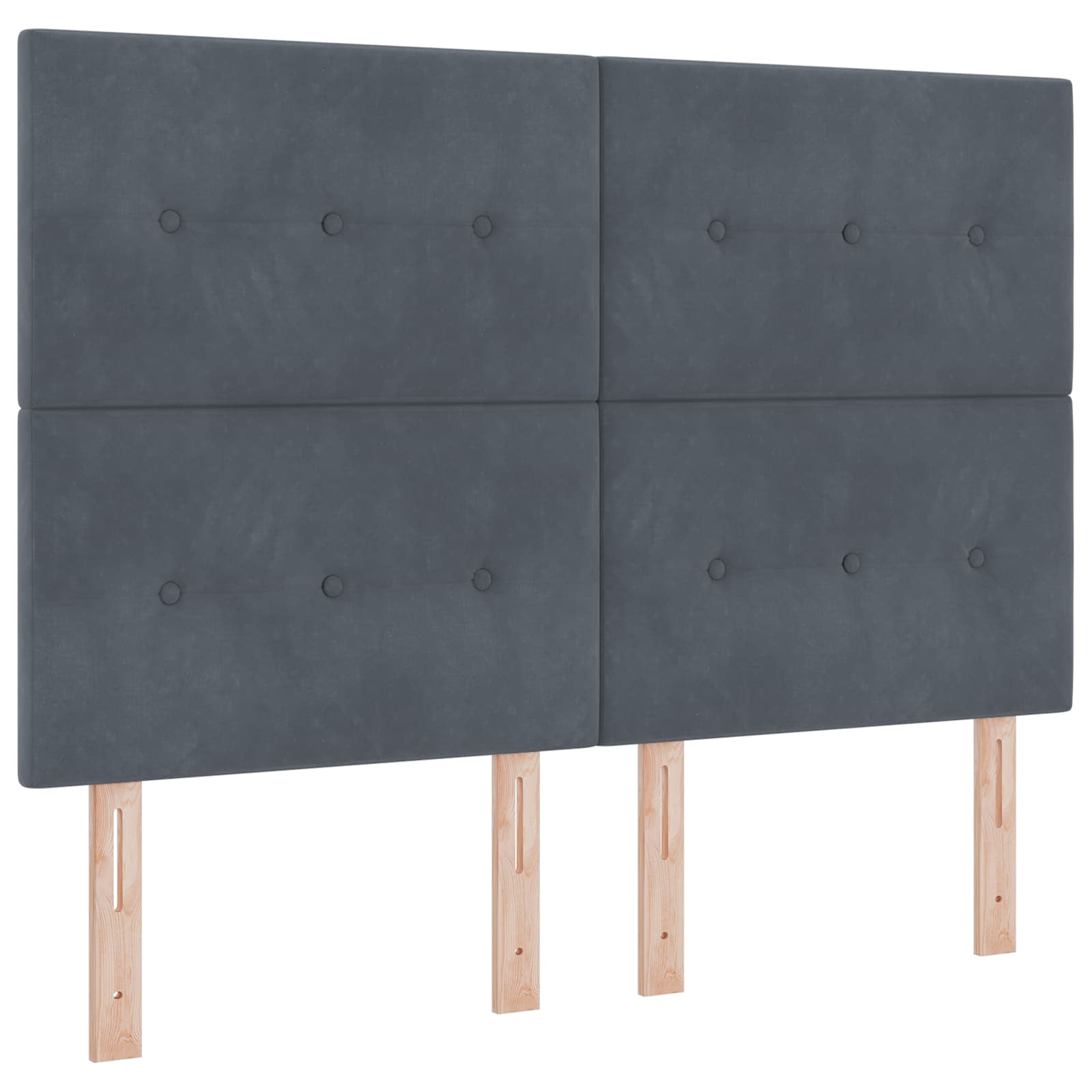 Ottoman Bett mit Matratze Dunkelgrau 140 x 200 cm Samt