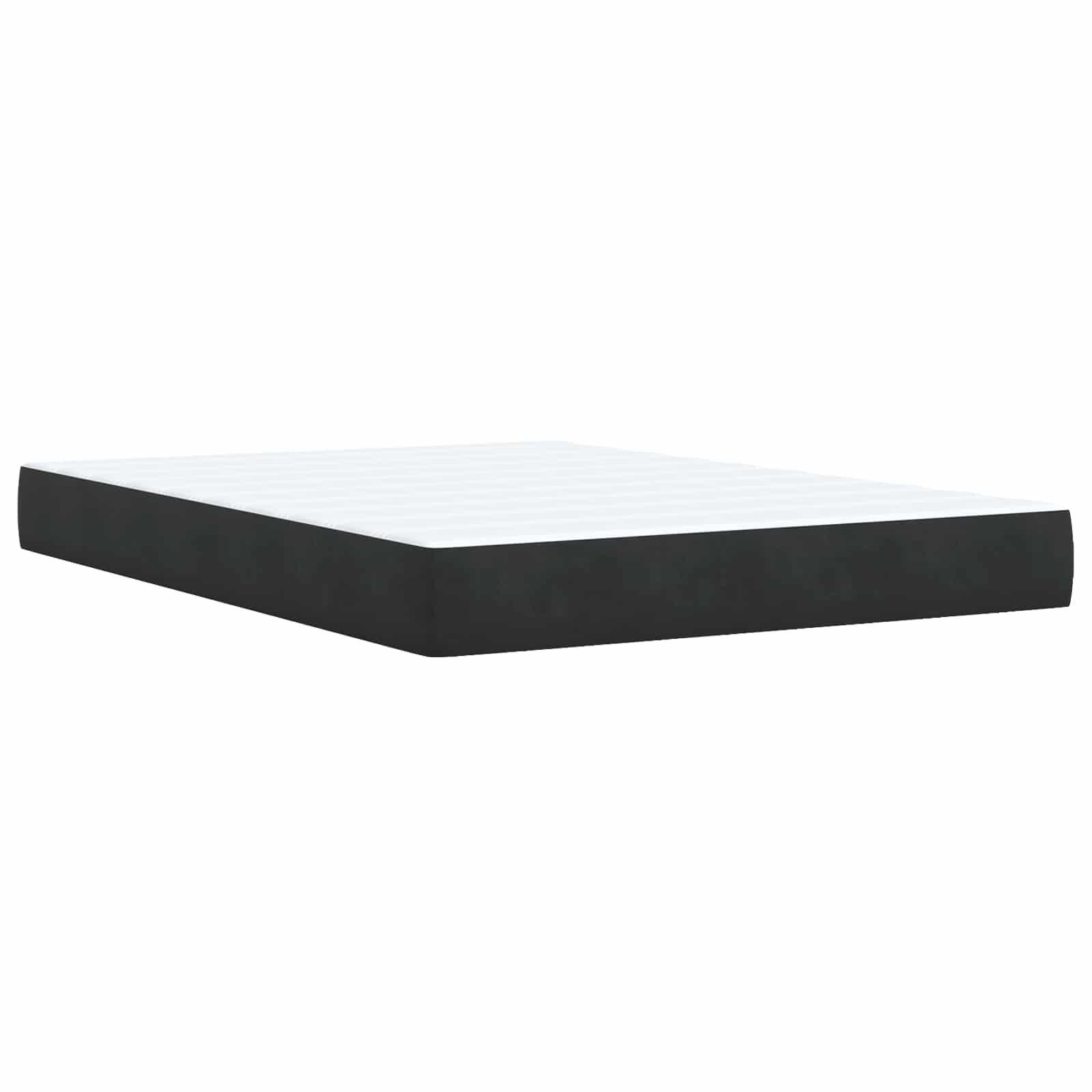 Ottoman Bett mit Matratze Schwarz 140 x 200 cm Samt