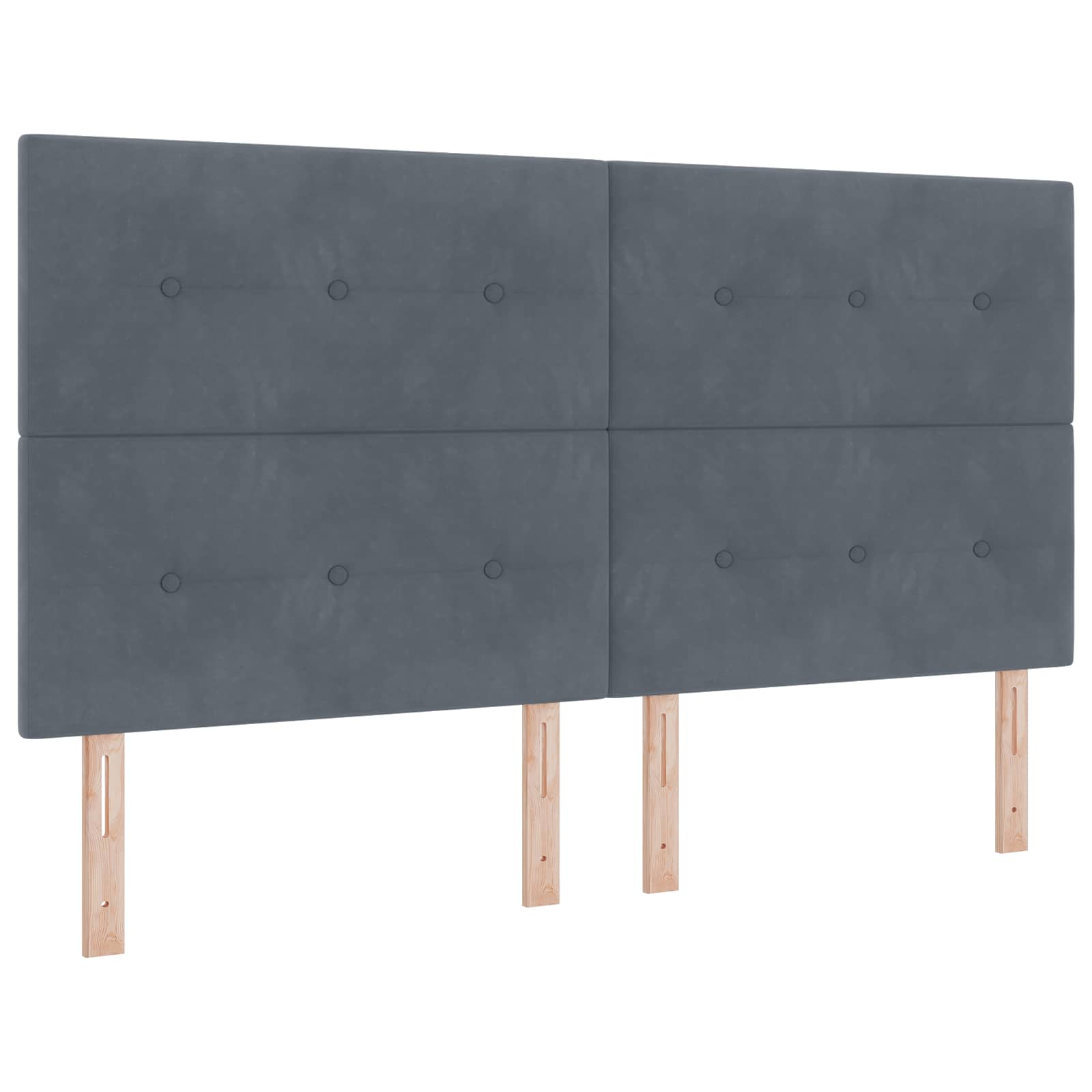 Ottoman Bett mit Matratze Dunkelgrau 180 x 200 cm Samt