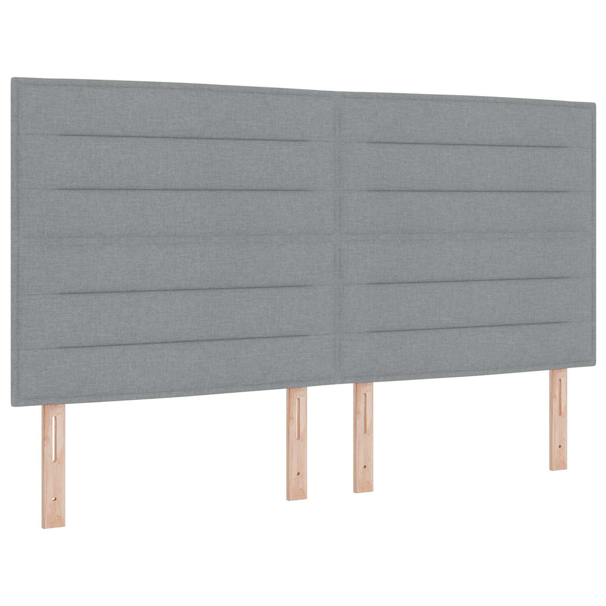 Ottoman Bett mit Matratze mit Kopfteil 2 stk. Hellgrau Stoff