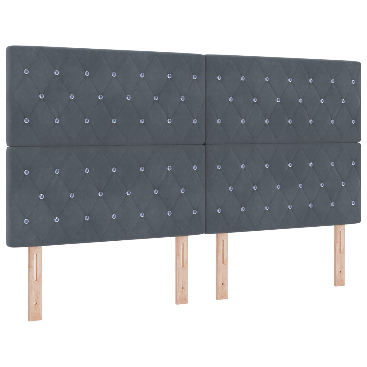 Ottoman Bett mit Matratze mit Kopfteil 2 stk. Dunkelgrau Samt