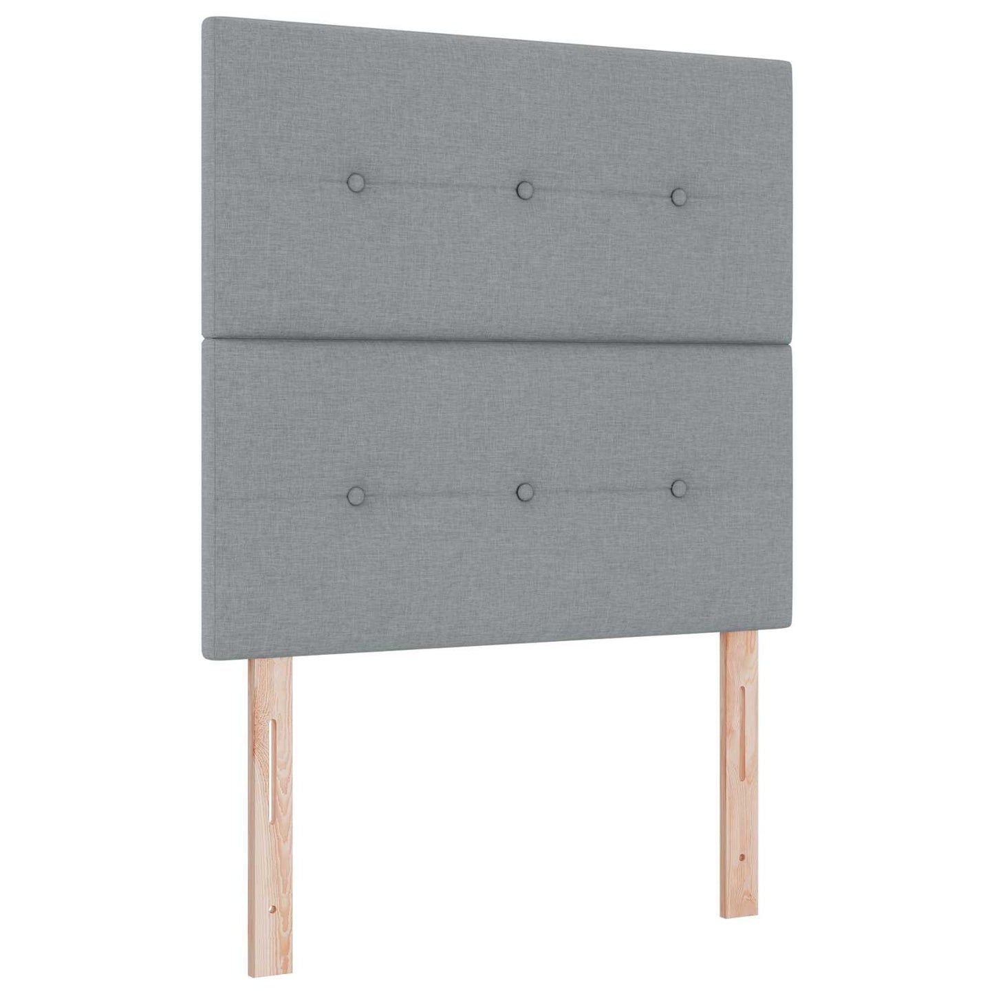 Ottoman-Bett mit Matratze und LED Hellgrau 100 x 200 cm Stoff