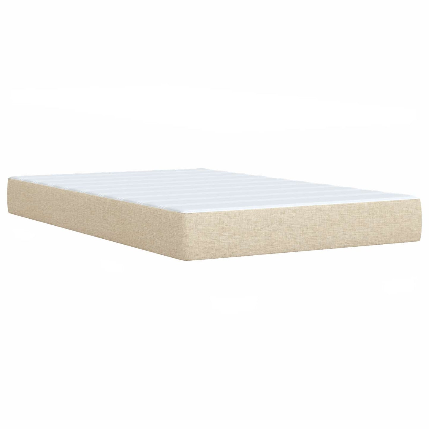 Ottoman-Bett mit Matratze und LED Creme 120 x 200 cm Stoff