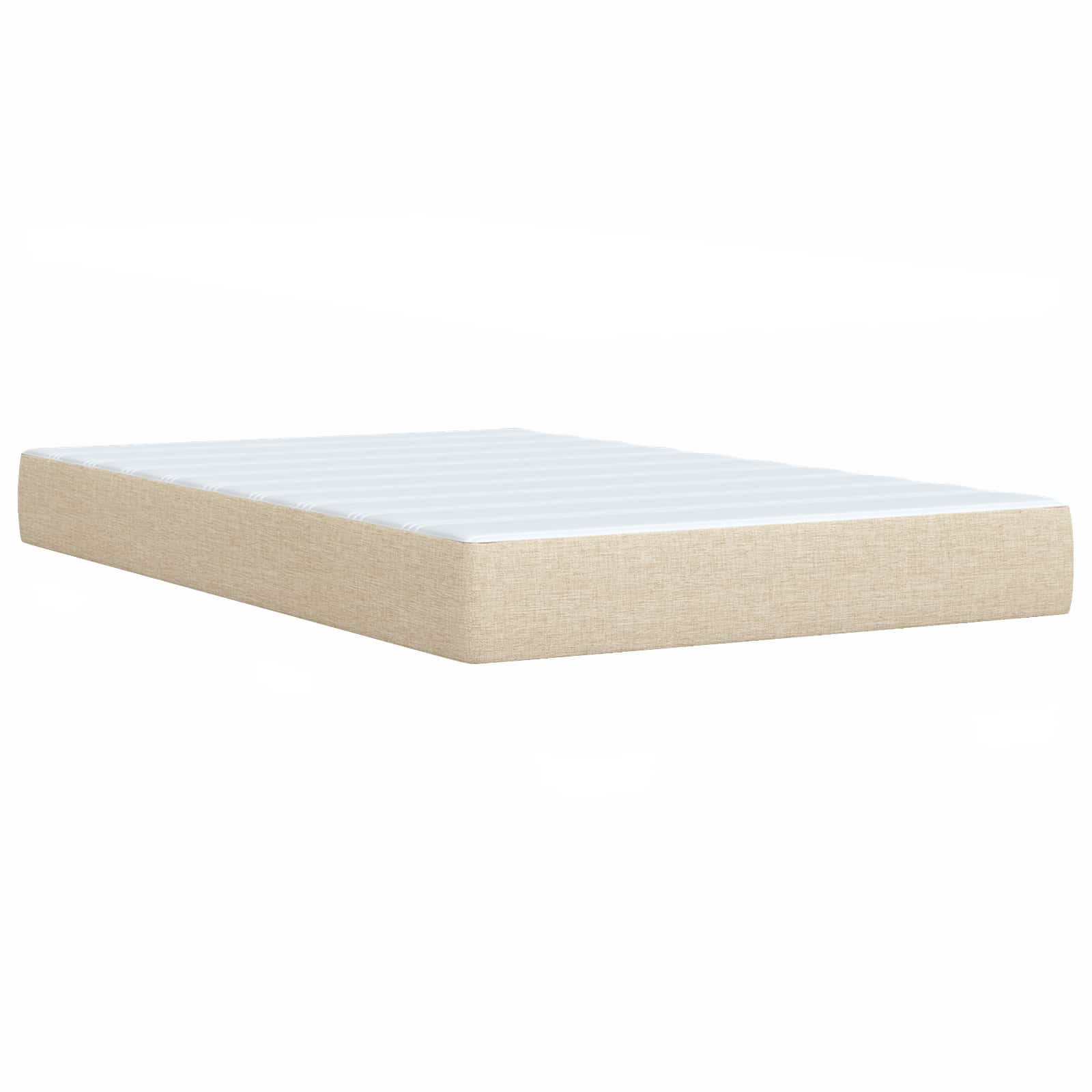 Ottoman-Bett mit Matratze und LED Creme 120 x 200 cm Stoff