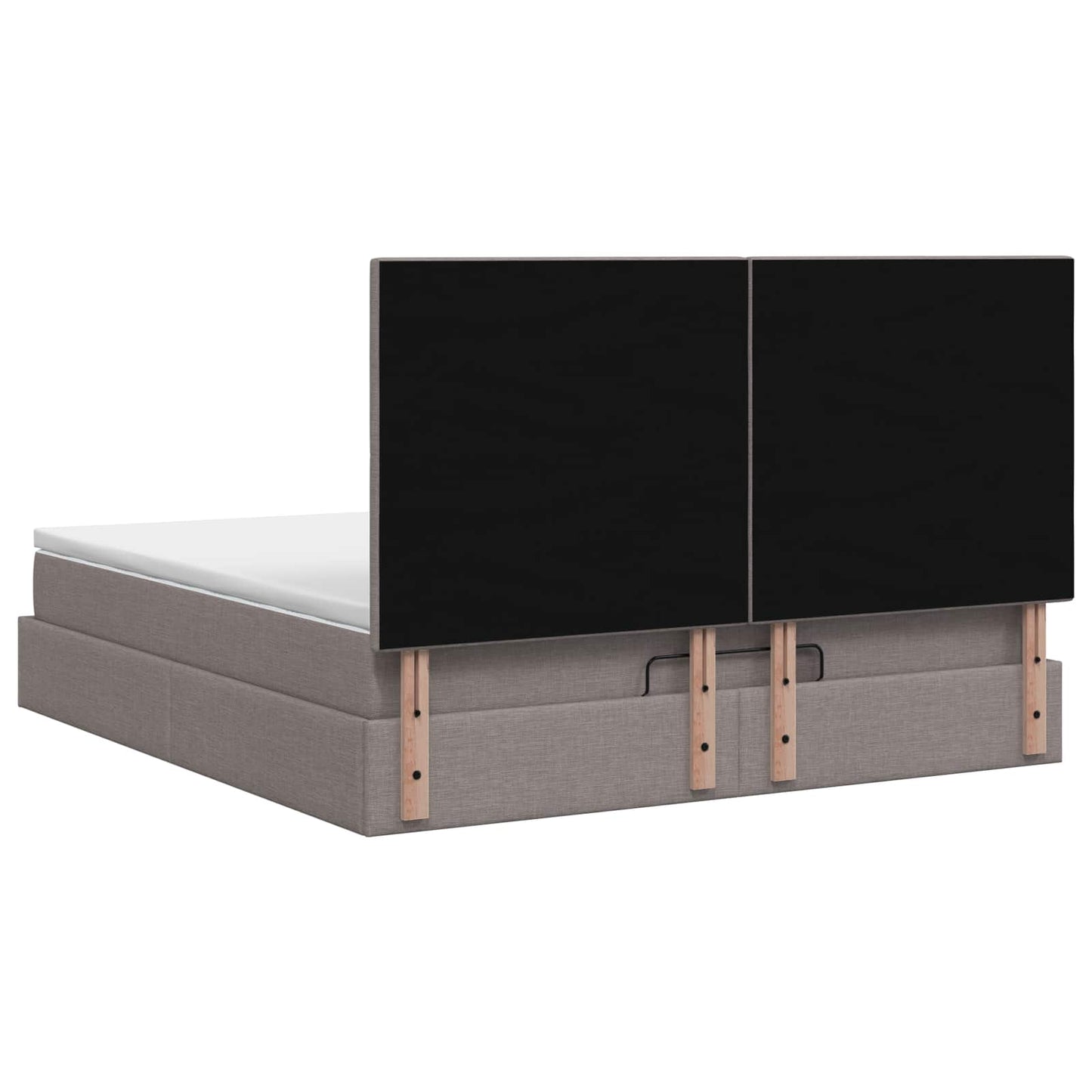 Ottoman-Bett mit Matratze und LED Taupe 140 x 190 cm Stoff