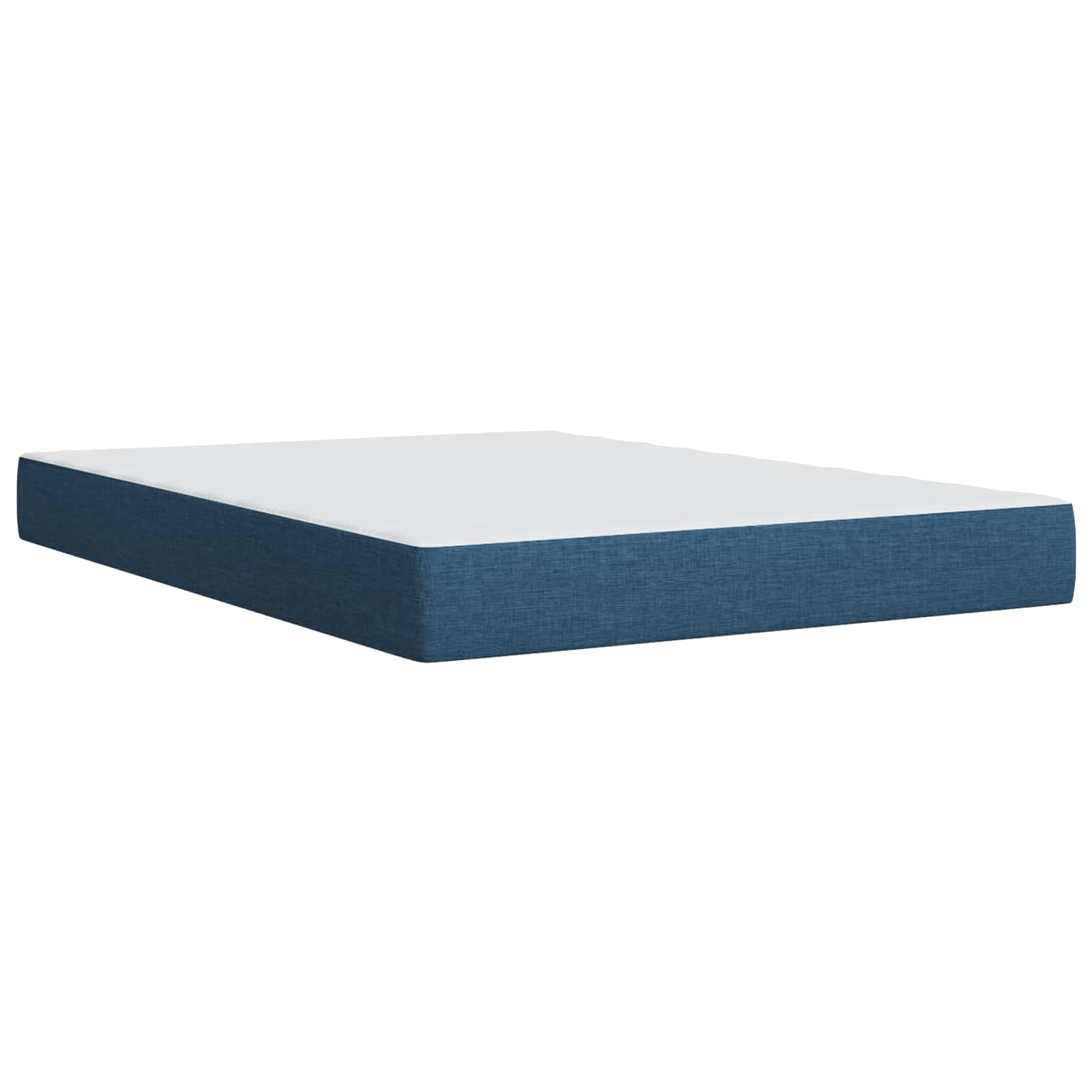 Ottoman-Bett mit Matratze und LED Blau 140 x 200 cm Stoff