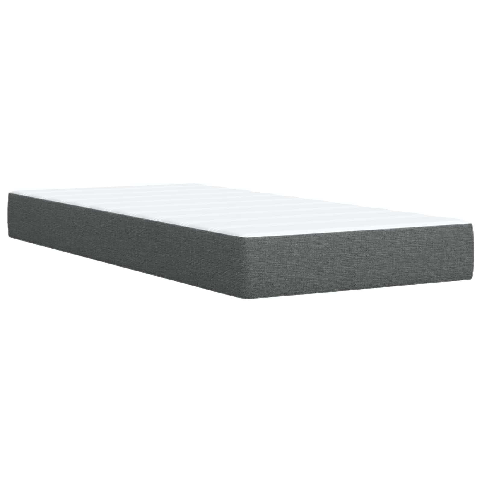 Ottoman-Bett mit Matratze und LED Dunkelgrau 90 x 190 cm Stoff