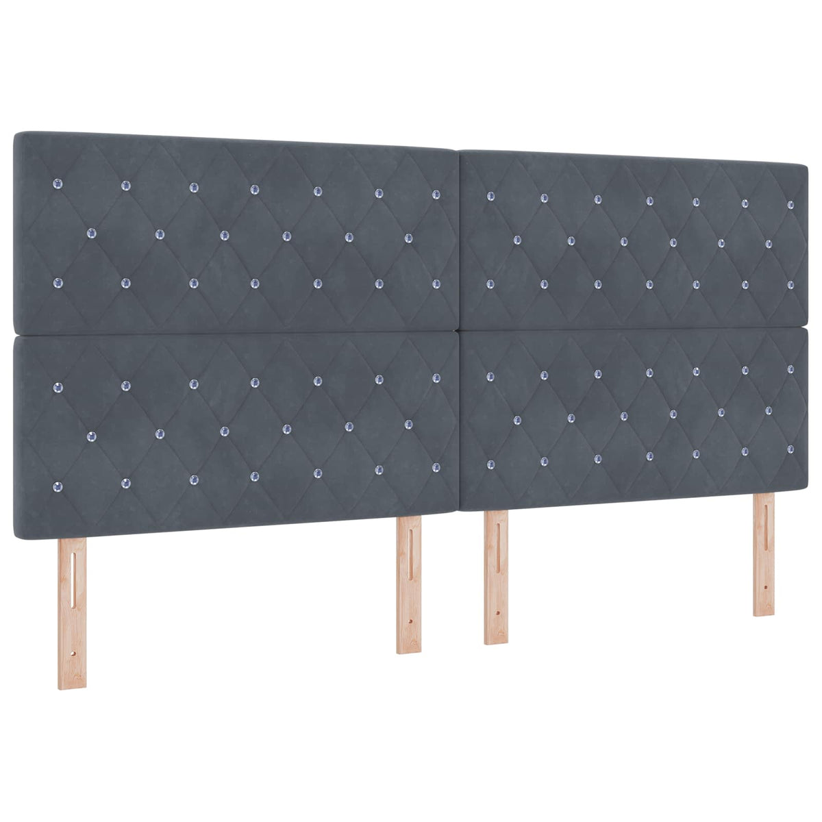 Ottoman-Bett mit Matratze und LED Dunkelgrau 200 x 200 cm Samt