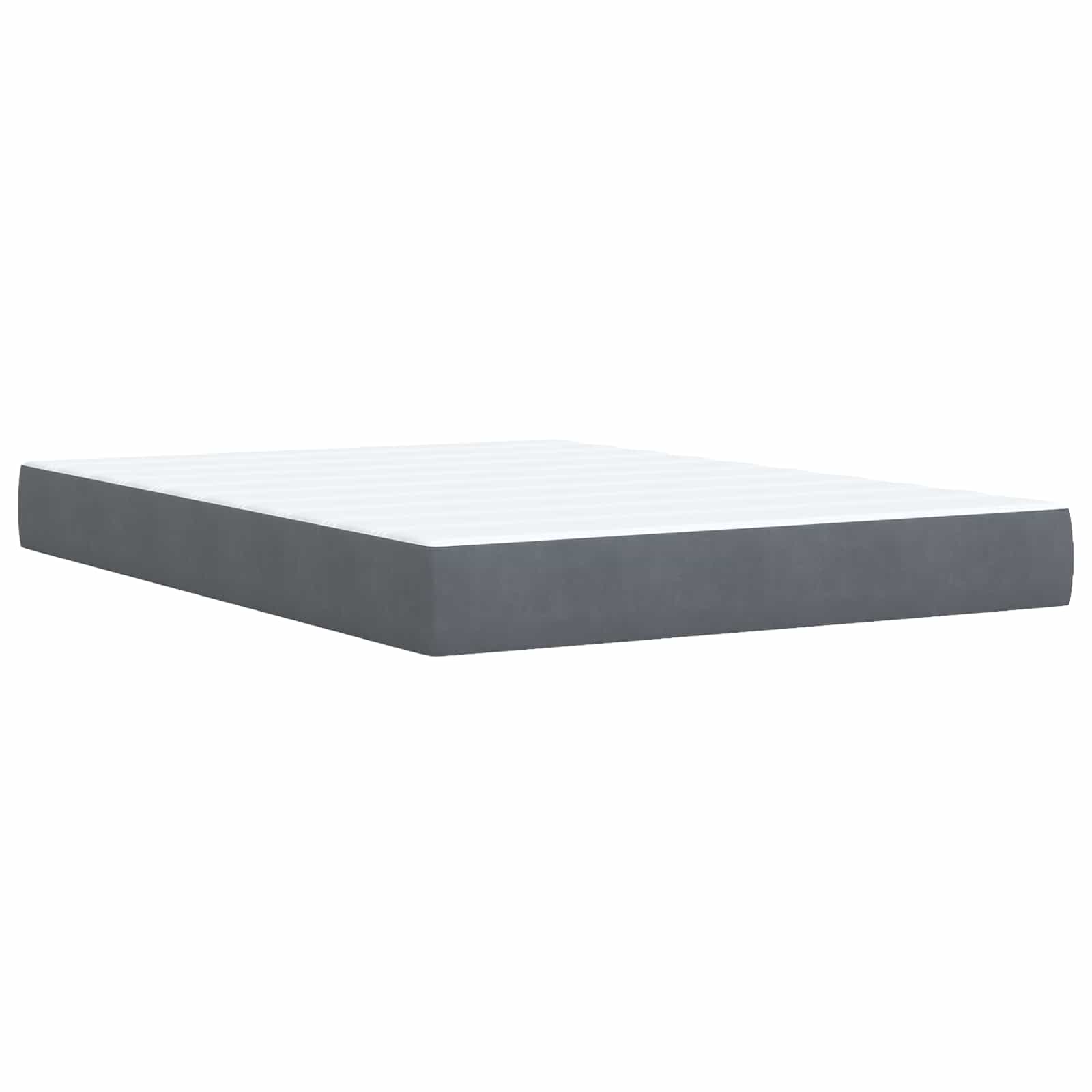 Ottoman-Bett mit Matratze und LED Dunkelgrau 140 x 190 cm Samt