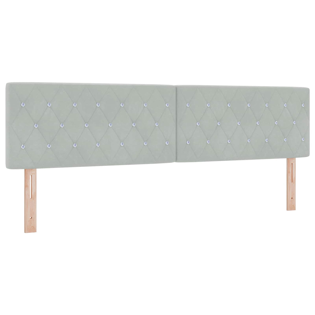 LED-Speicherbett mit Matratze Hellgrau 180 x 200 cm Samt
