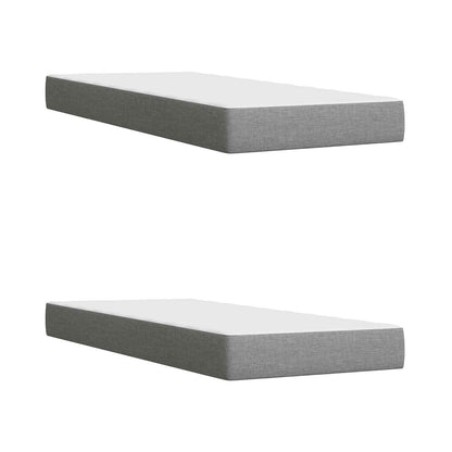 LED-Speicherbett mit Matratze Hellgrau 180 x 200 cm Stoff
