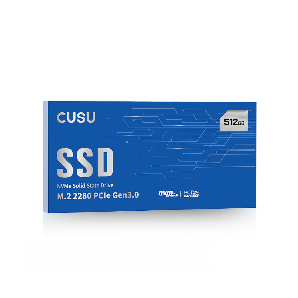 CUSU M.2 NVMe SSD 512GB | High-Speed PCIe 3.0 x4 Solid State Disk mit RGB, Kühlflosse & 3 Jahre Garantie