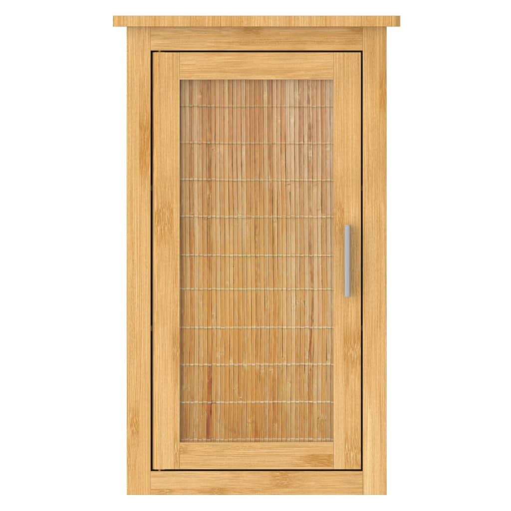 Wandschrank mit Tür 40x20x70 cm Bambus