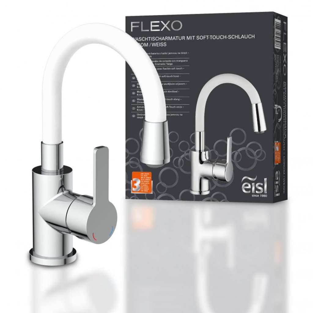 EISL mitigeur lavabo FLEXO chrome-blanc