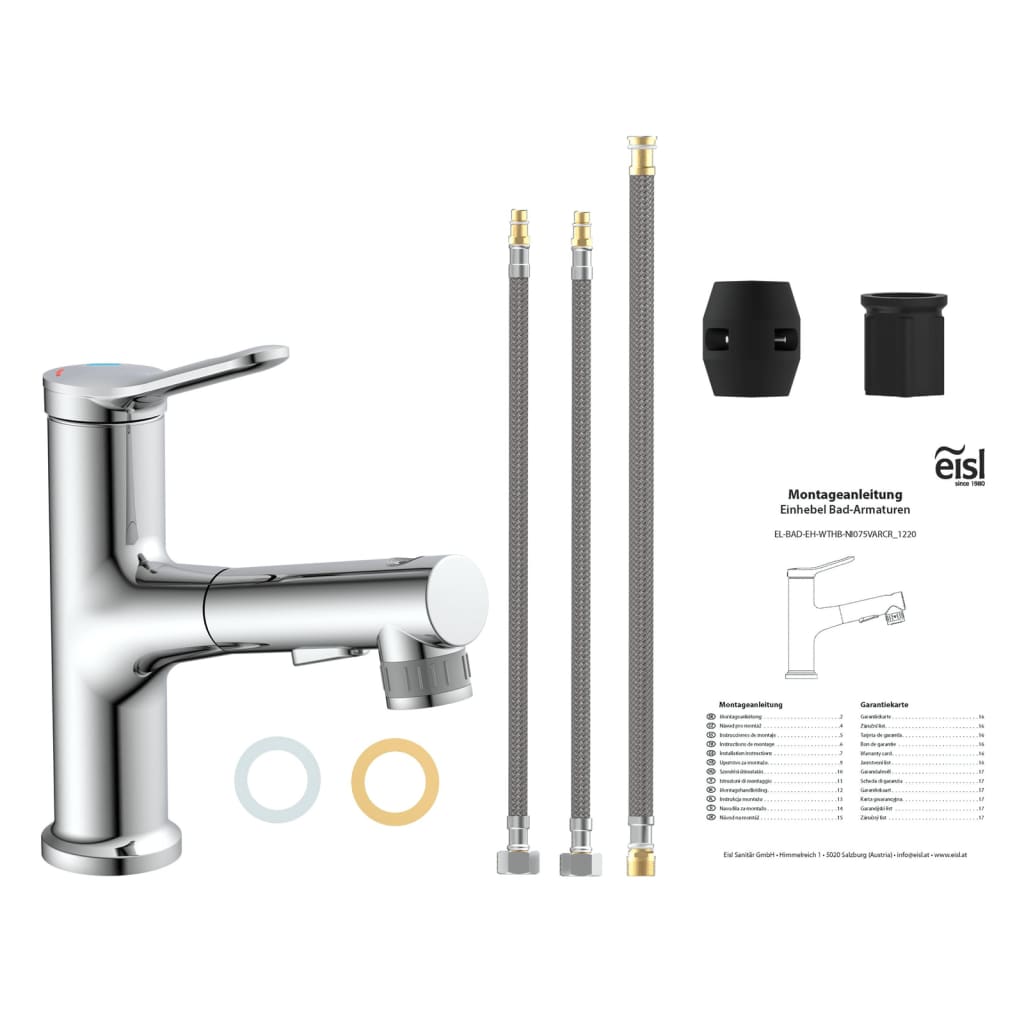 EISL mitigeur lavabo VARIABILE avec douche extractible chrome