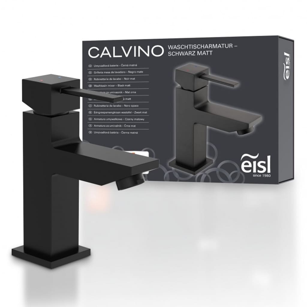 EISL mitigeur lavabo CALVINO noir mat