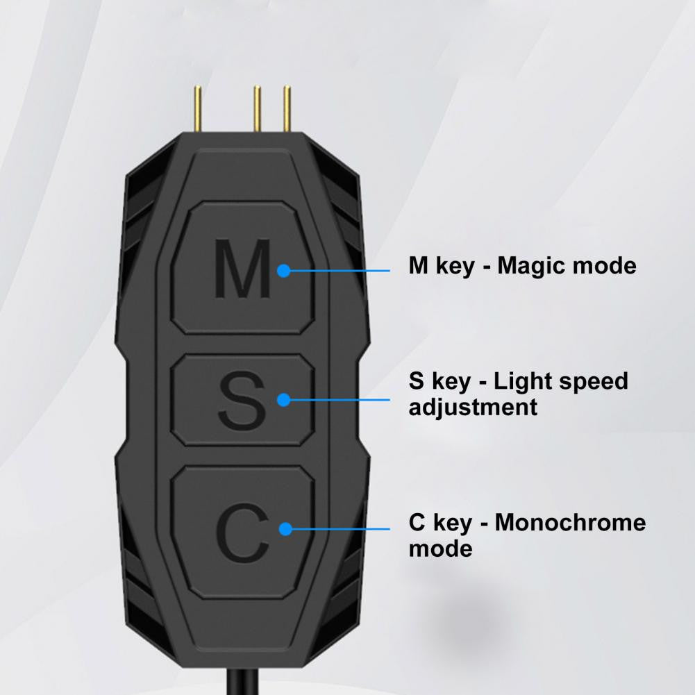 ARGB Controller mit Fernbedienung – 3-Pin ARGB Controller für Farbwechsel, SATA-Netzteil für PC-Fans und LED-Streifen