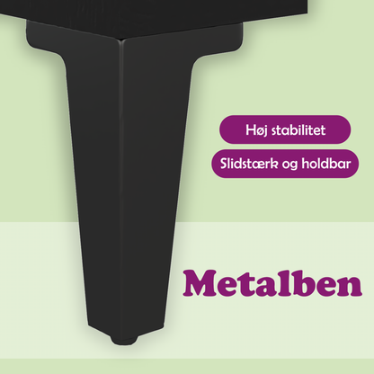 Couchtisch mit Metallbeinen Braun Eichen-Optik 50x50x40 cm