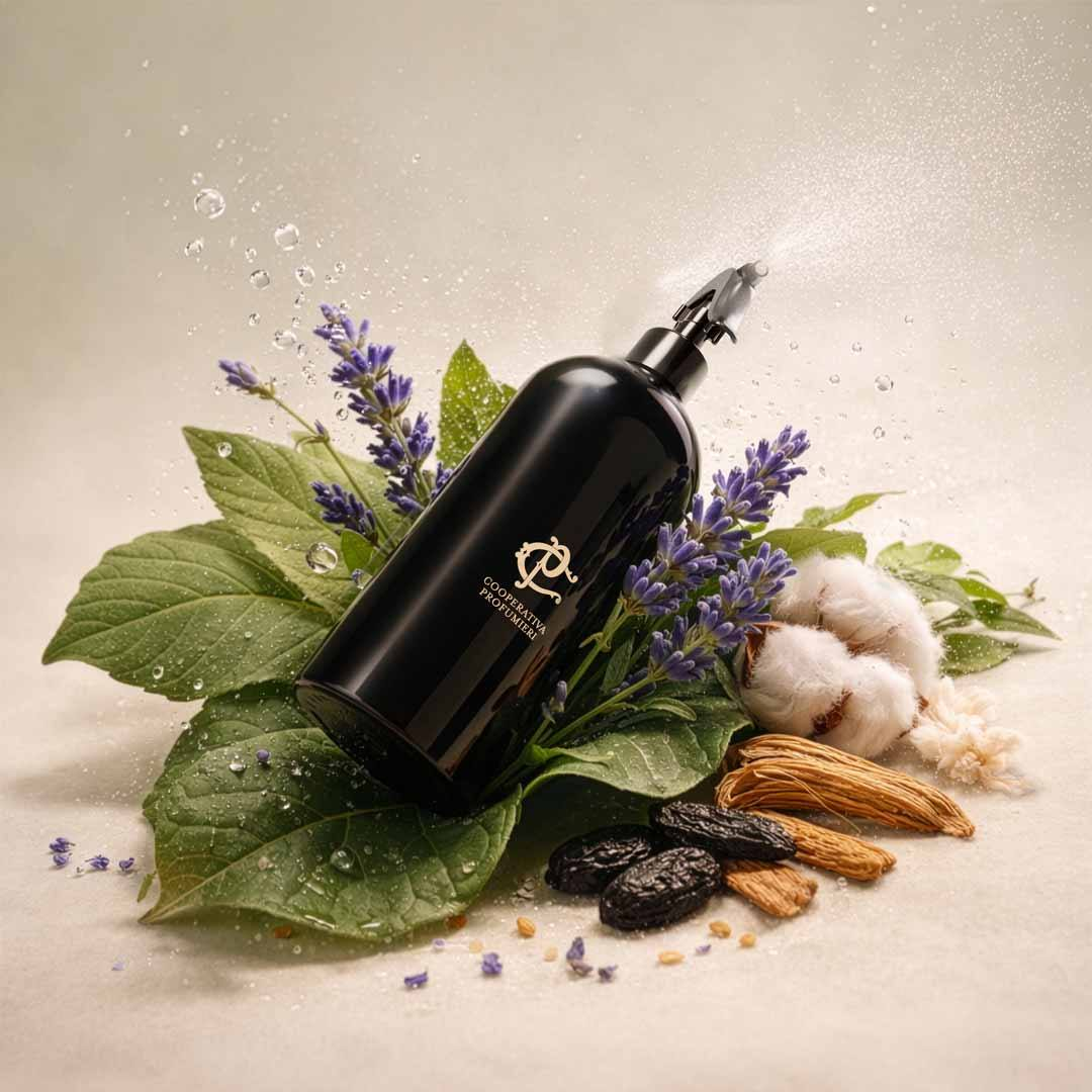 Cotton Veil Raumduft-Spray mit Duftmotiv zu Feigenblatt, Baumwollblüte